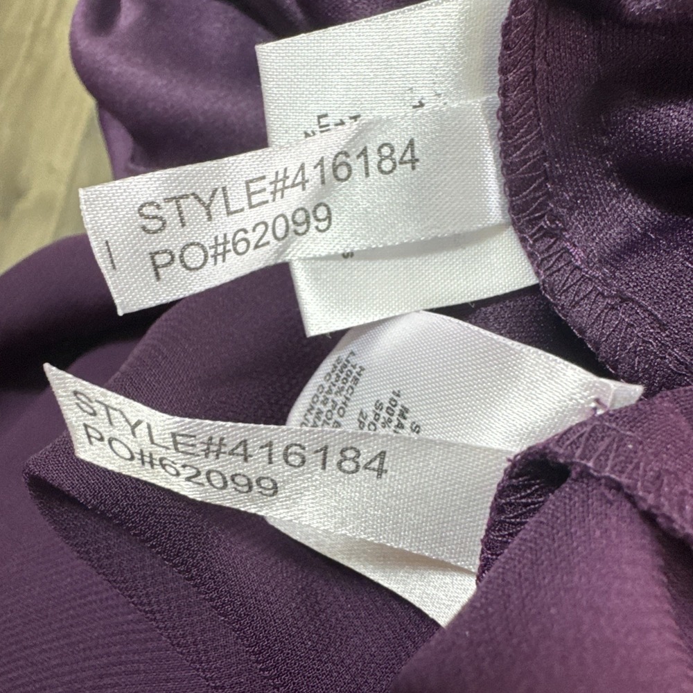 SLNY Beaded Chiffon Tiered Jacket Dress 2-Pc 6P Deep Plum Mother of the Bride - Picture 12 of 12